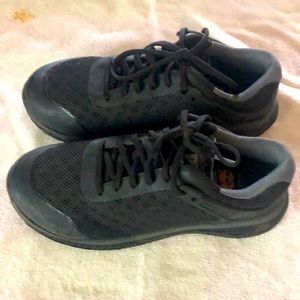 Women’s Timberland Pro Steel toe shoes black.